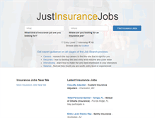 Tablet Screenshot of justinsurancejobs.com